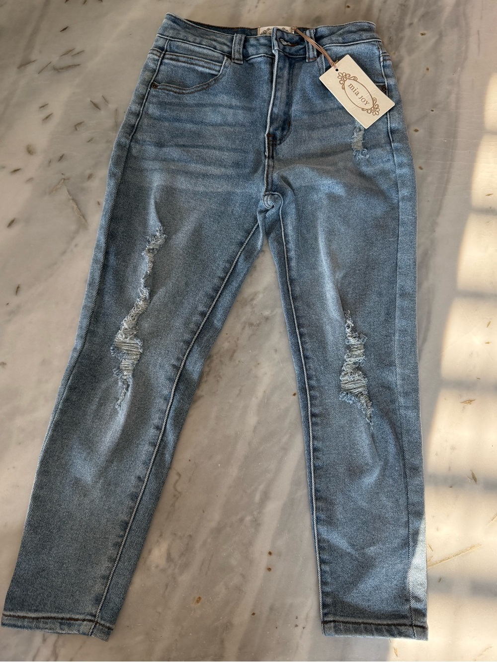 Joyfolie Light Blue Distressed Kids Jeans